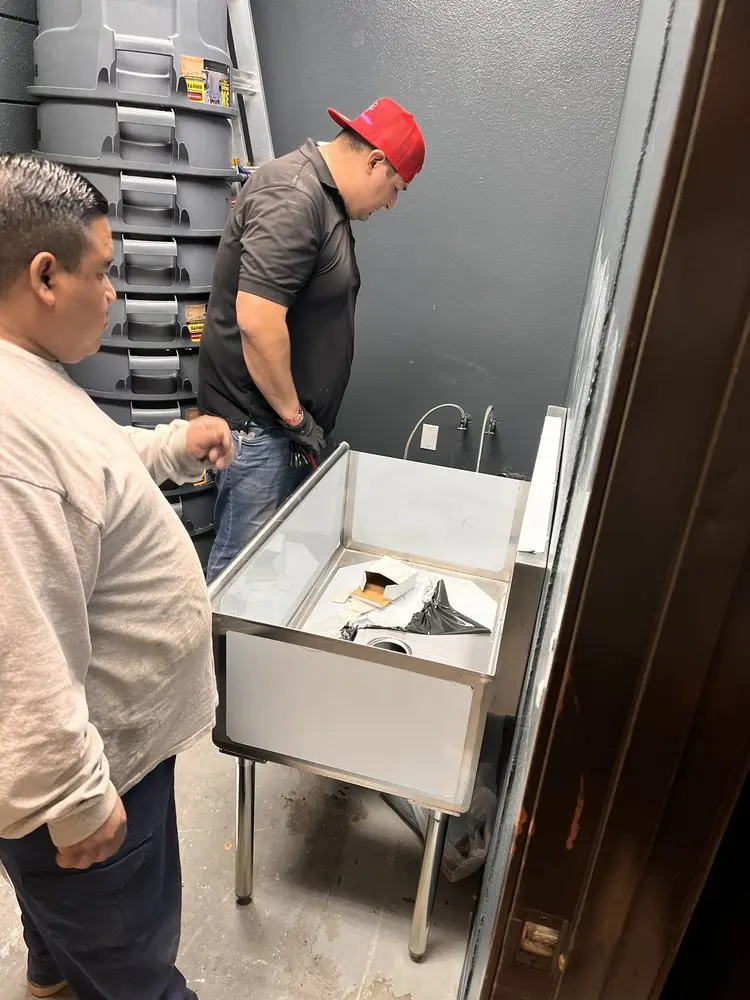 Commercial plumbing and sink installation in Hambleton